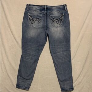 Copperflash Curvy  Ankle Skinny embellished bling Denim Jeans 12